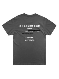 Стильная мужская футболка с надписью Иду спать / Подарок мужчине оригинальные футболки