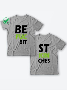 Парные футболки для подруг, сестер с надписью Best bitches/для двоих с принтом