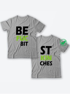 Парные футболки для подруг, сестер с надписью Best bitches/для двоих с принтом