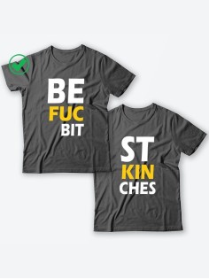 Парные футболки для друзей/для двоих с принтом Best bitches