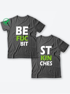 Парные футболки для друзей/для двоих с принтом Best bitches