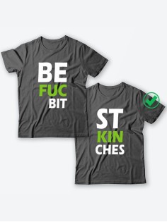 Парные футболки для друзей/для двоих с принтом Best bitches