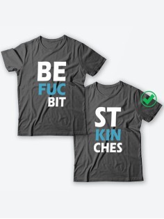 Парные футболки для друзей/для двоих с принтом Best bitches