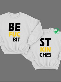 Парные свитшоты с принтами Best bitches
