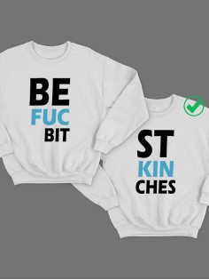 Парные свитшоты с принтами Best bitches