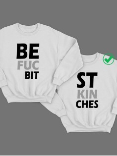 Парные свитшоты с принтами Best bitches