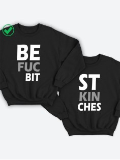 Парные свитшоты с принтами Best bitches