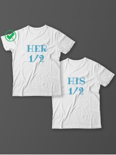 Парные футболки для молодоженов и для двоих влюбленных, для мужа и жены Her&His