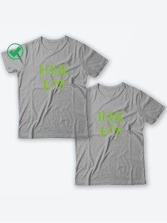 Красивые парные футболки с надписями/для влюбленных с принтом Her&His