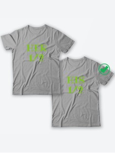 Красивые парные футболки с надписями/для влюбленных с принтом Her&His