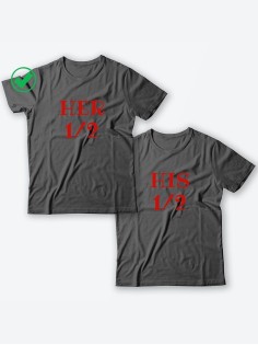 Парные футболки для молодоженов и для двоих влюбленных, для мужа и жены Her&His