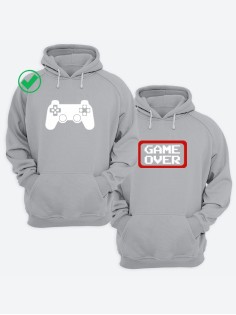 Толстовка парная оверсайз худи с принтом