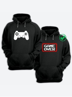 Толстовка парная оверсайз худи с принтом