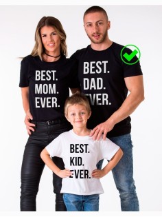 Футболка Фэмили Лук для всей семьи в одном стиле Best Mom. Dad. Kid. Ever. / Family Look