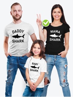 Футболки Family Look Акула baby shark