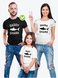 Футболки Family Look Акула baby shark