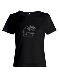 Футболка с прикольным принтом "Лягушка"/Оригинальная, модная и смешная женская с надписью