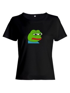 Футболка с прикольным принтом "Лягушка"/Оригинальная, модная и смешная женская с надписью