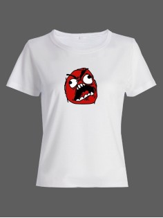 Женская футболка с прикольным принтом "Мем"/Оригинальная, модная и смешная с надписью