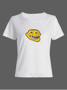 Женская футболка с прикольным принтом "Мем"/Оригинальная, модная и смешная с надписью