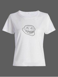 Женская футболка с прикольным принтом "Мем"/Оригинальная, модная и смешная с надписью