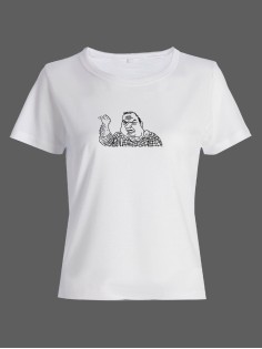 Женская футболка с прикольным принтом "Мем"/Оригинальная, модная и смешная с надписью