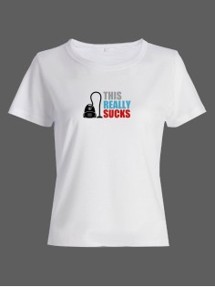 Женская футболка с прикольной надписью "Sucks"/Оригинальная, модная и смешная с принтом