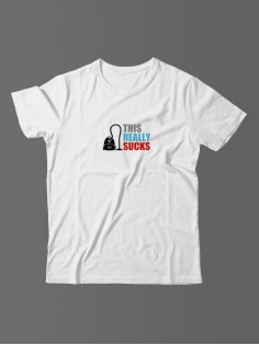 Мужская футболка с прикольной надписью "Sucks"/Оригинальная, модная и смешная с принтом