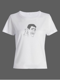 Женская футболка с прикольным принтом "Мем"/Оригинальная, модная и смешная с надписью