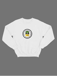 Женской свитшот с принтом "Если" / Модная толстовка без капюшона с прикольной и смешной надписью