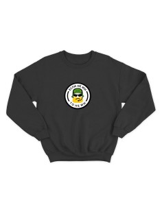 Женской свитшот с принтом "Если" / Модная толстовка без капюшона с прикольной и смешной надписью