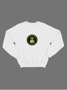 Мужской свитшот с надписью "Если" / Модная толстовка без капюшона с прикольным и смешным принтом