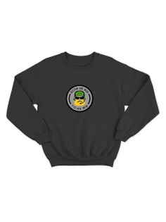 Мужской свитшот с надписью "Если" / Модная толстовка без капюшона с прикольным и смешным принтом