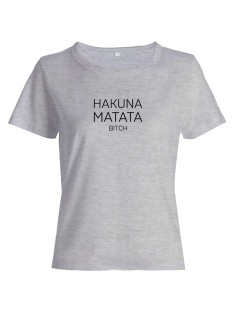 Женская футболка с прикольной надписью "Hakuna"/Оригинальная, модная и смешная с принтом