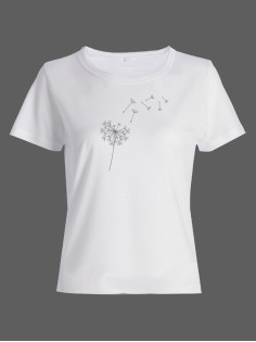 Женская футболка с прикольной надписью Одуванчик/Оригинальная, модная и смешная с принтом