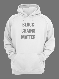 Женское худи со смешным принтом "Block Chains Matter"/ Забавный принт