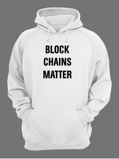 Женское худи со смешным принтом "Block Chains Matter"/ Забавный принт