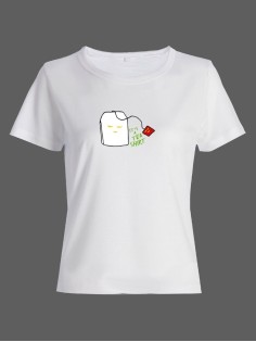 Женская футболка со смешной надписью "It's a tea shirt"/Смешная