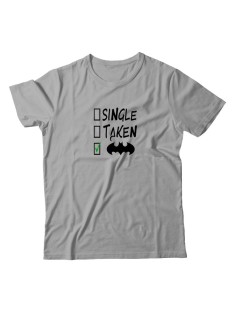 Футболка для мужчины с оригинальной надписью "Single Taken" Прикольная футболка