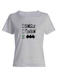 Женская футболка со смешной надписью "Single Taken"/Смешная