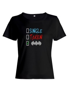 Женская футболка со смешной надписью "Single Taken"/Смешная