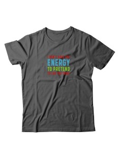 Футболка для мужчины с оригинальной надписью "Energy to pretend" Прикольная футболка