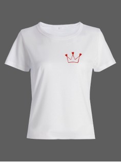 Футболка женская с принтом хлопок