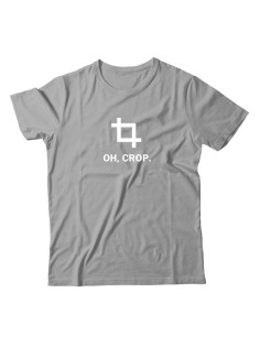 Футболка для мужчины с оригинальной надписью "Oh, crop"/Прикольная