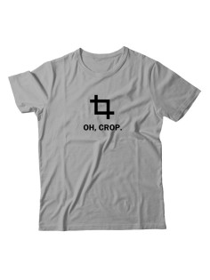 Футболка для мужчины с оригинальной надписью "Oh, crop"/Прикольная