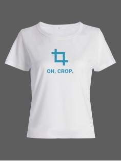 Женская футболка со смешной надписью "Oh, crop"/Смешная