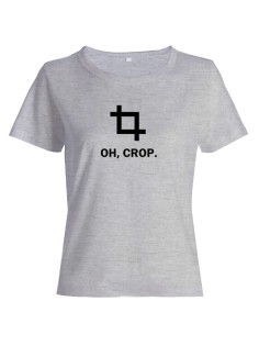 Женская футболка со смешной надписью "Oh, crop"/Смешная