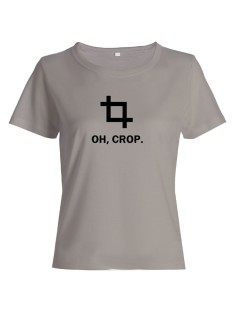 Женская футболка со смешной надписью "Oh, crop"/Смешная