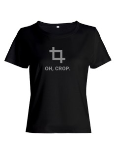 Женская футболка со смешной надписью "Oh, crop"/Смешная