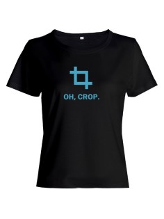 Женская футболка со смешной надписью "Oh, crop"/Смешная